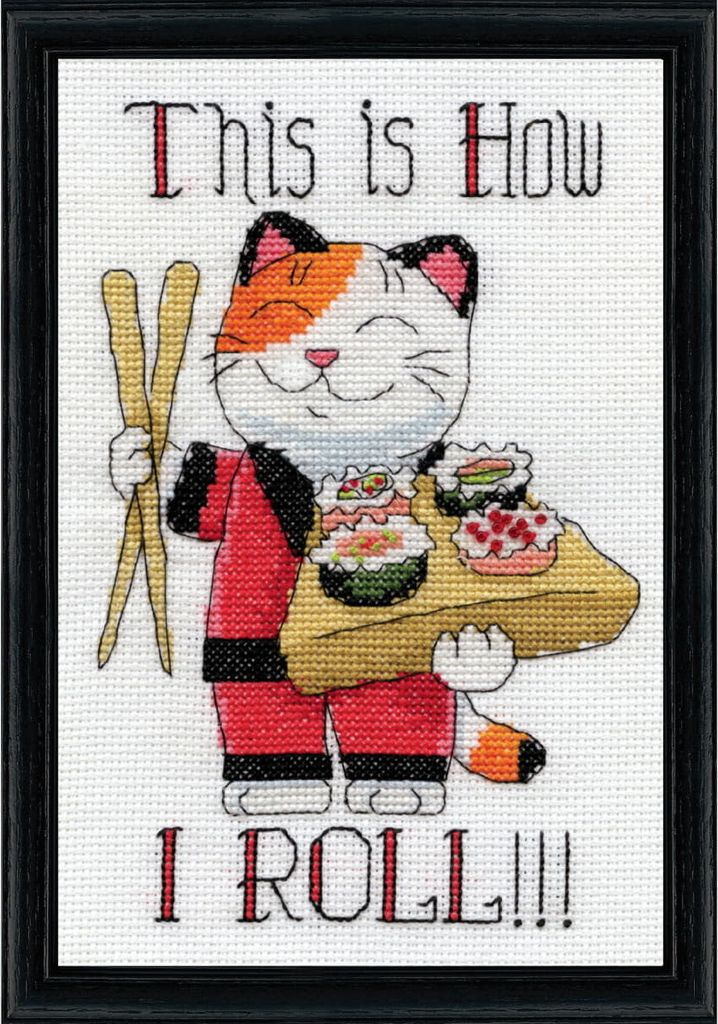 Design Works Kreuzstich Stickpackung "Wie ich rolle", Zählmuster, 13x18cm