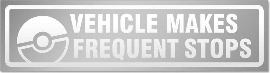 Kiwistar Frequent Stops Catch invertiert Magnetschild Schild magnetisch - 30cm Silber - Magnetfolie für Auto PKW Kfz