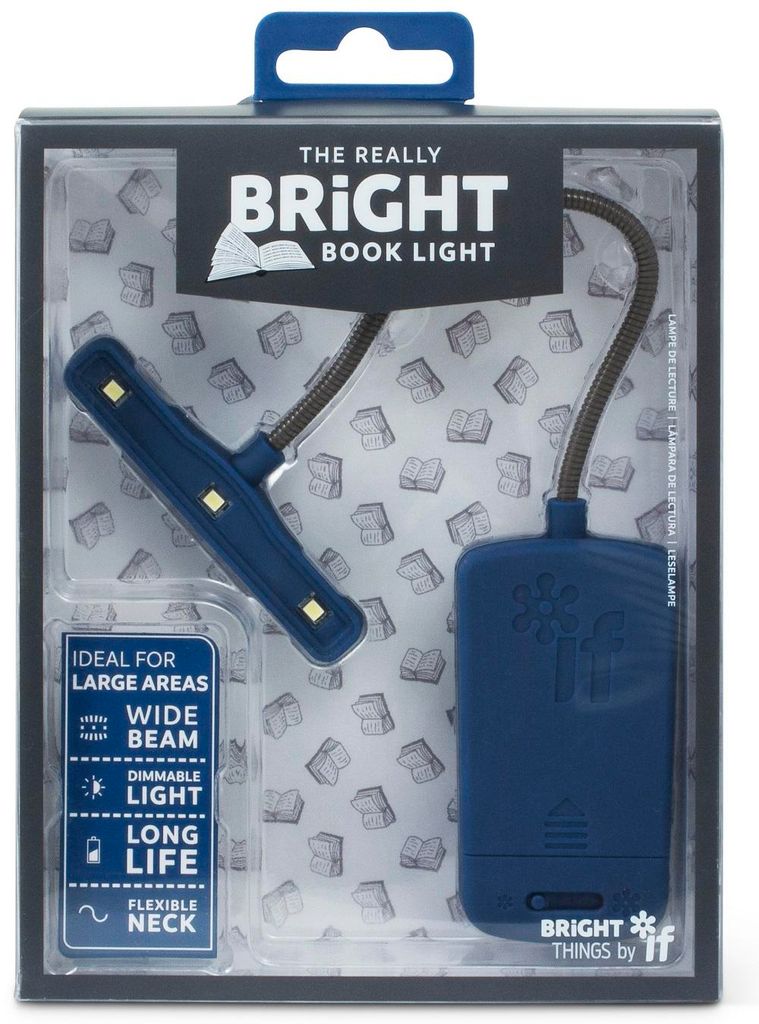 Lampka do czytania książek Bright Book Light niebieska