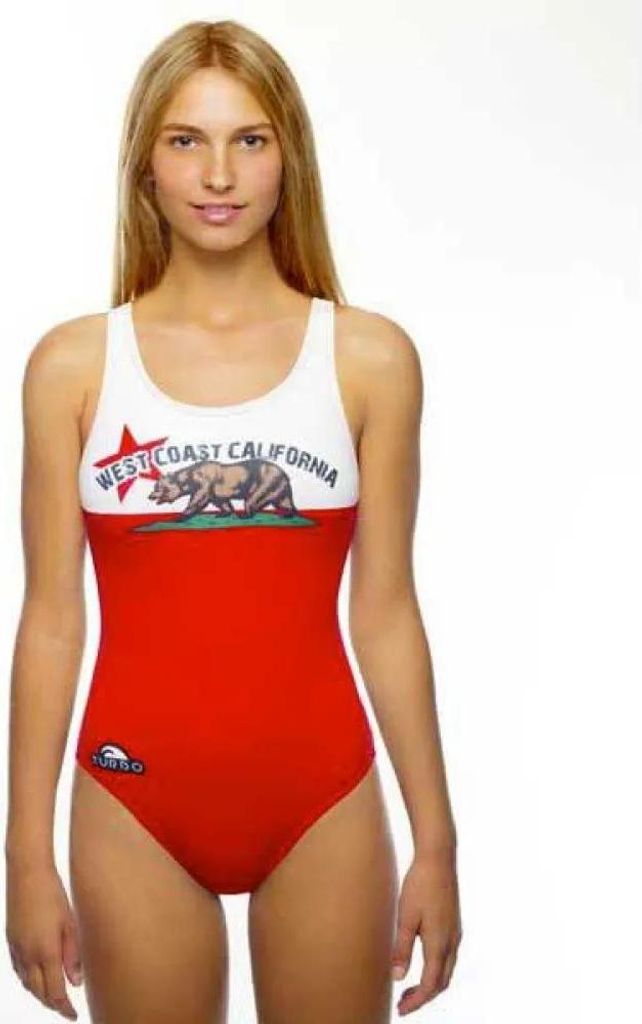 Turbo California West Badeanzug Rot,Weiß 3XL Damen Rot,Weiß 3XL