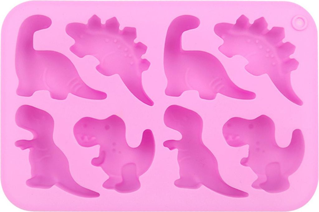 Silikon-Eisform in Dinosaurierform, flexibler Eisbereiter für Halloween-Partygetränke, Silikon-Eiswürfelschale mit 8 Mulden, lustige Eisformen f...