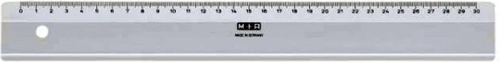 Règle plate 30 cm M+R gris fumée transparente pour traçage et géométrie