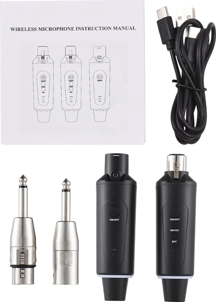 Système micro sans fil XLR UHF rechargeable anti-interférence