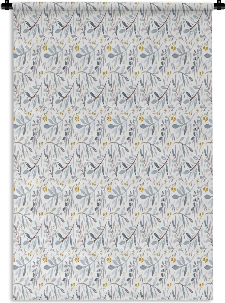 MuchoWow Wandteppich Wandbehang Vintage - Pflanzen - Pastell 60x90 cm Tapisserie Dekoration Wandtuch - Foto-Teppich - Abwaschbar