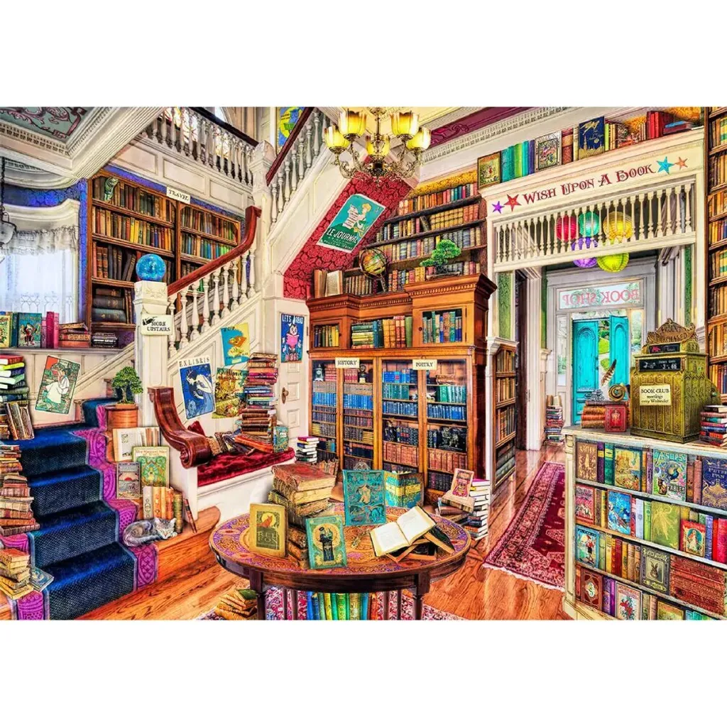Puzzle bois 4000 pièces librairie : le défi ultime contre l'ennui