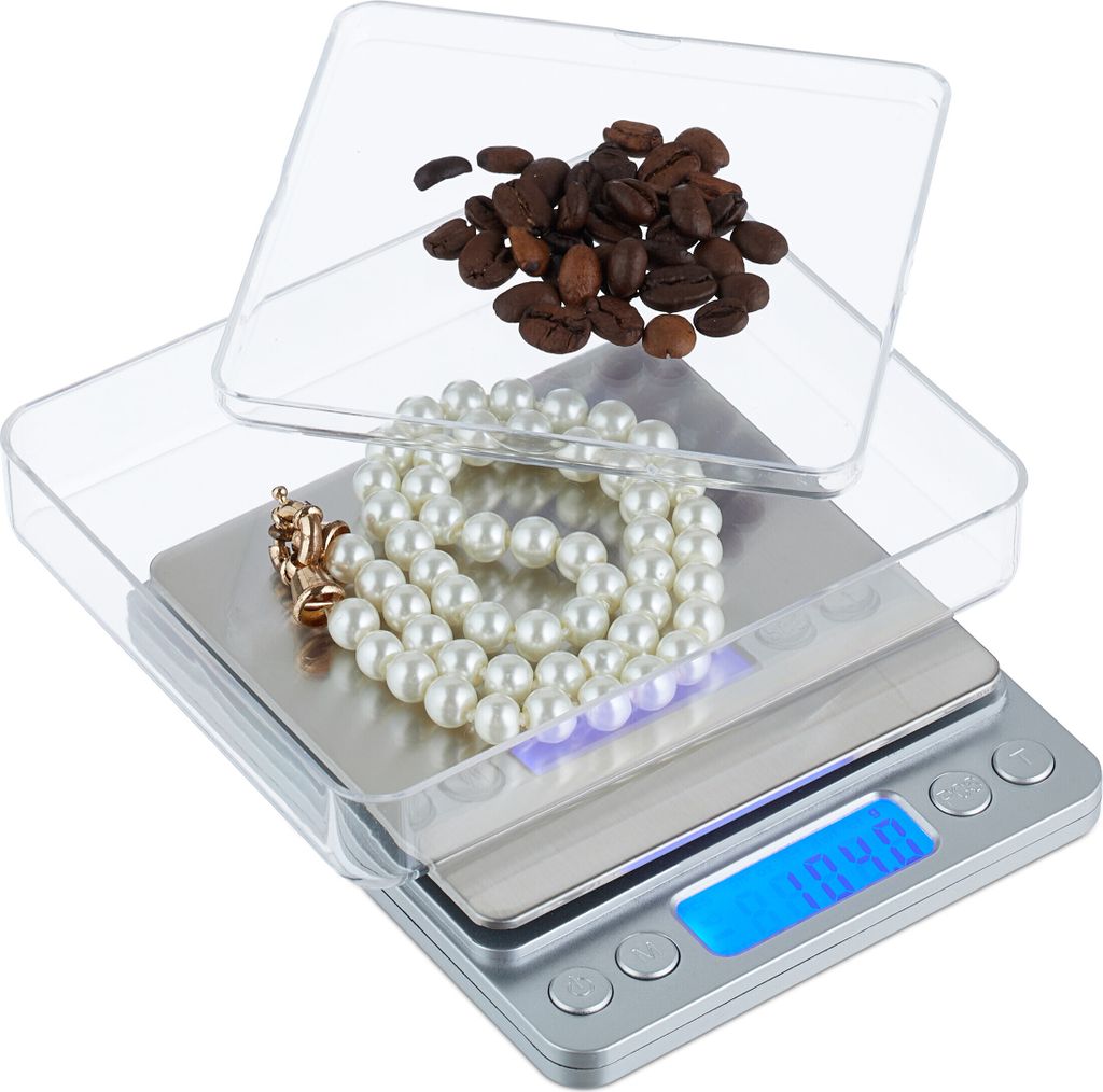 Relaxdays 4052025462291, Strieborná, 3 kg, 0,1 g, ct, dwt, Obrázok produktu 
