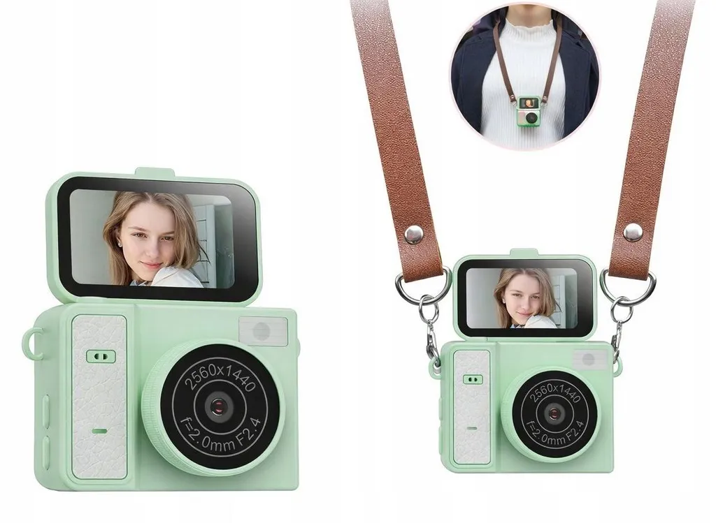 Caméra pendentif 2K pour vlog et sécurité XREC X7 porte-clés rotatif