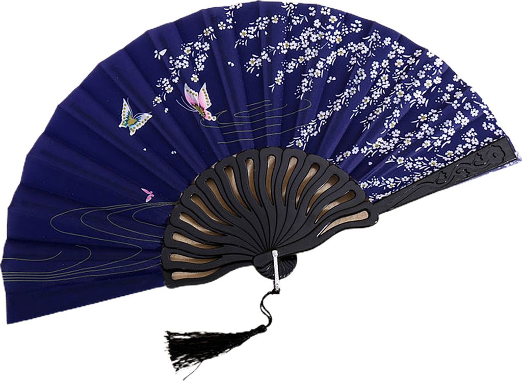 Klapperlüfter glänzende Textur Schöne verschiedene Stile glatte Oberfläche feine Verarbeitungsdekoration Oxford Stoff Chinesischer Stil Handhel...