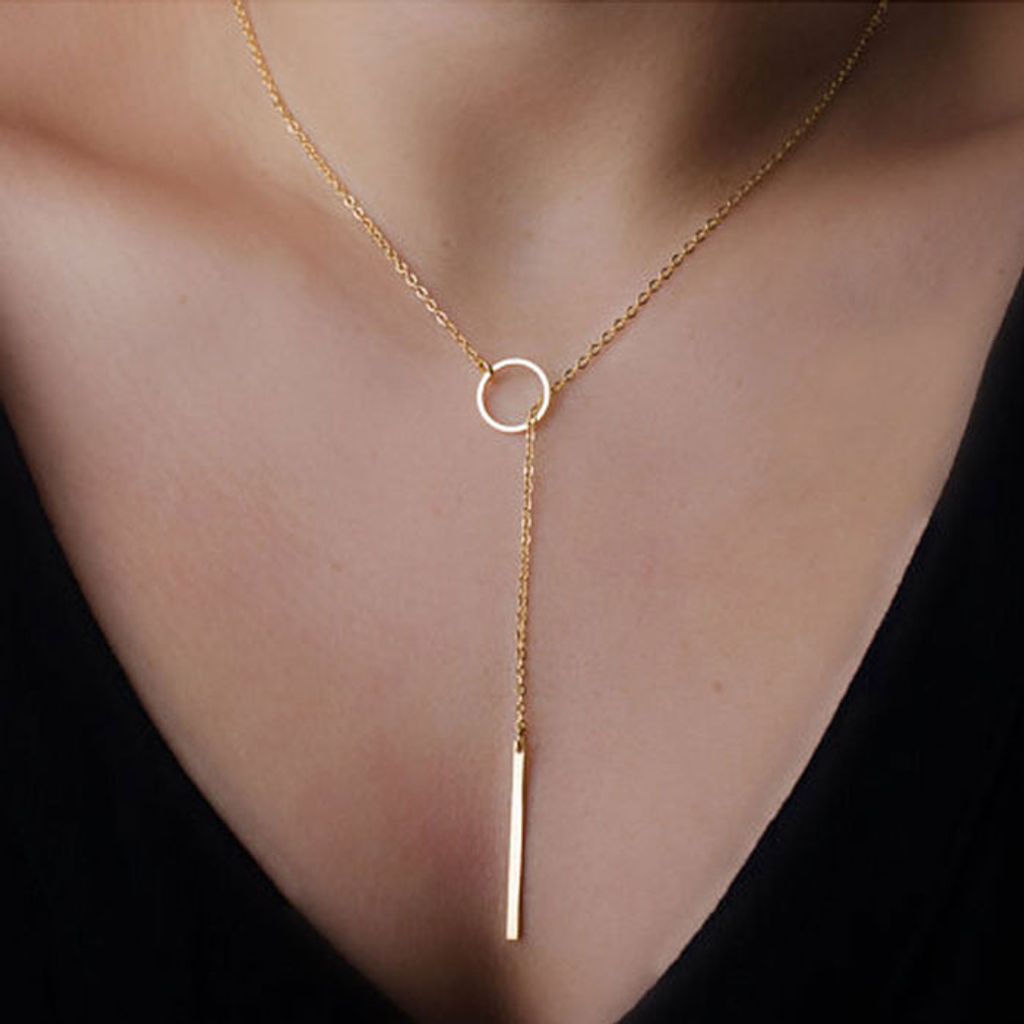 Halskette BE-1678 - Elegante goldene Damenkette KP1678 Produktbild 
