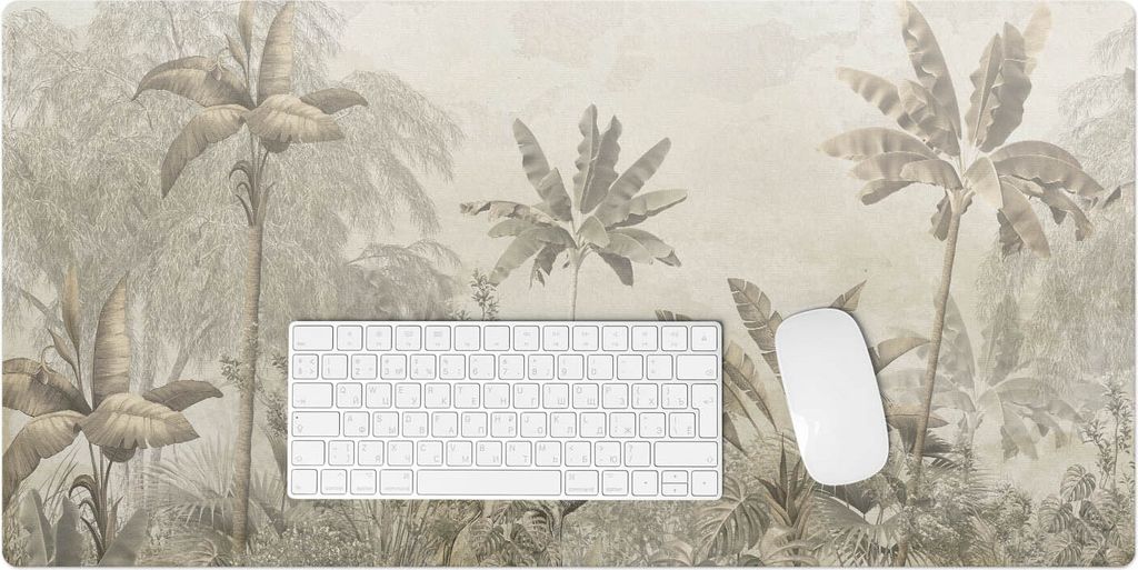 Tropischer Wald Mit Hirschen – Schreibtischunterlage – Rutschfeste Tischunterlage – Schreibtischmatte für Büro & Zuhause – Schreibunterla...
