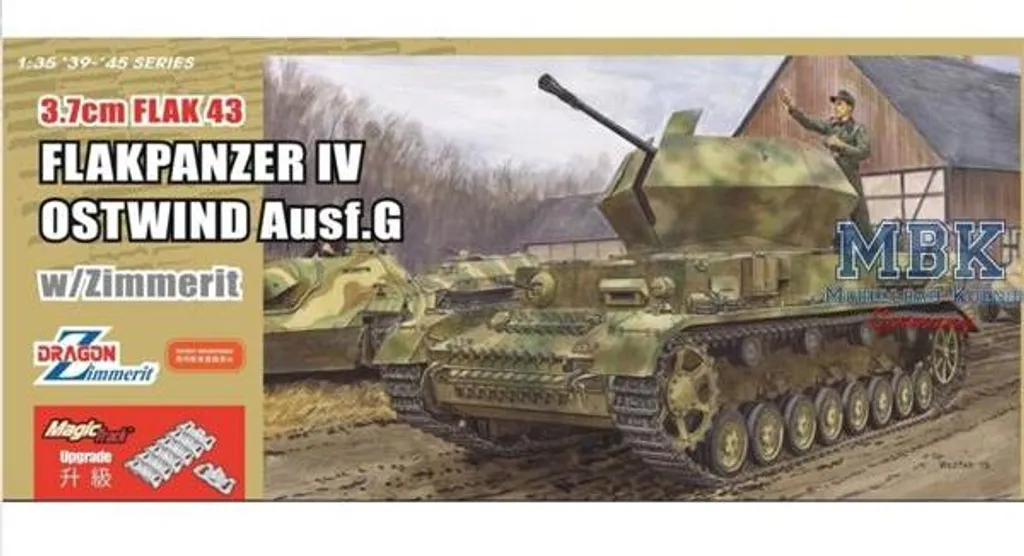 Char de DCA Flakpanzer IV Ostwind 1/35 Dragon : Maquette de Blindé Allemand