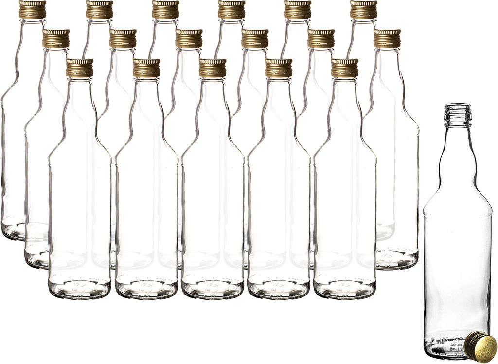 BigDean 18x Glasflaschen 500ml mit Schraubverschluss in Produktbild 3
