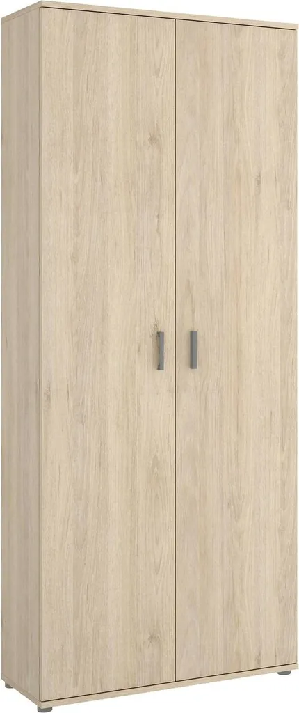 Armoire de rangement 2 portes aspect bois naturel Arna pour la maison