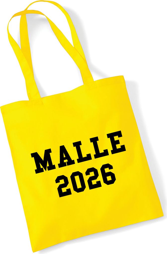 Huuraa Jutebeutel Malle 2026 Mallorca 10 Liter Yellow Baumwolle Tasche Geschenkidee