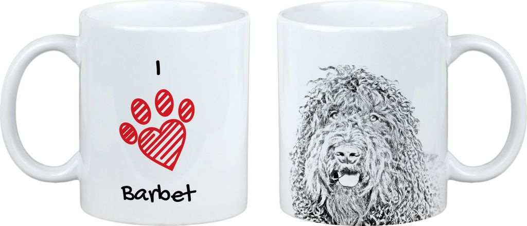 Barbet, Französischer Wasserhund - Tasse mit Hund, entzückende Tasse mit Grafik, Geschenk mit Ihrem Foto von der Marke Art-Dog