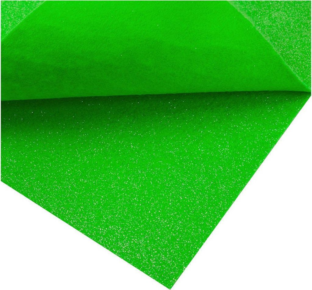 Filz mit Glitter 30x40cm grün