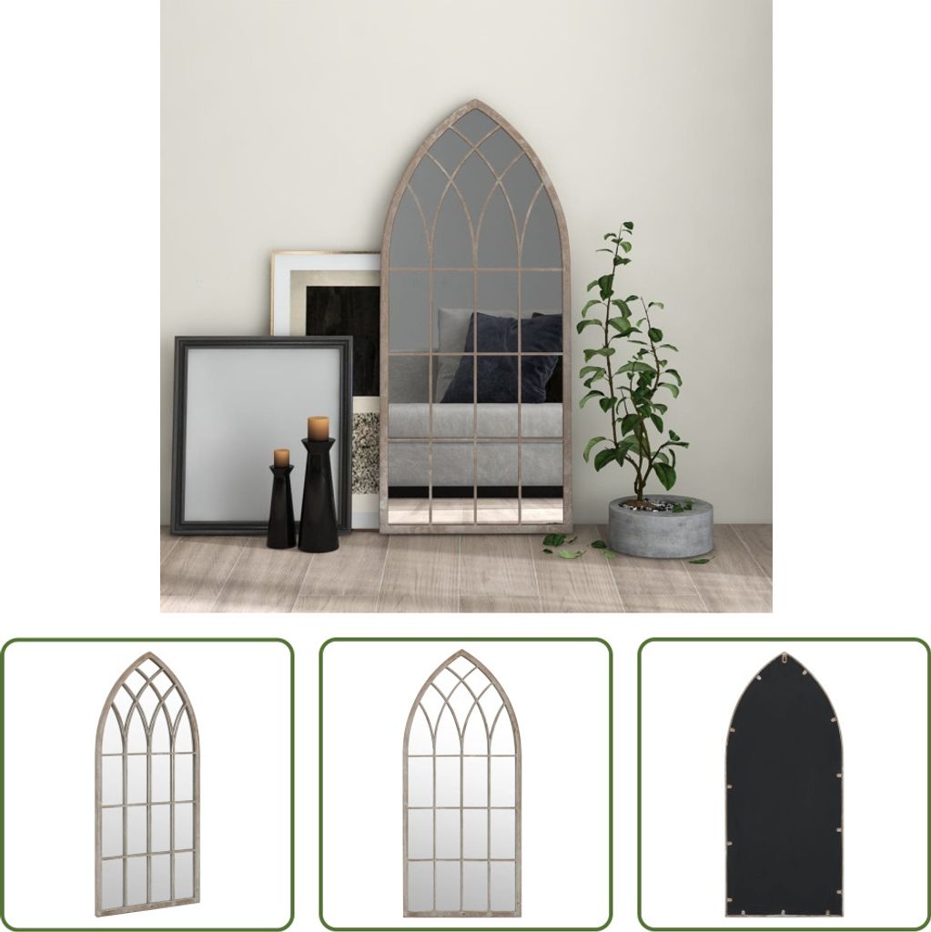The Living Store Spiegel Sandfarben 100x45 cm Eisen für den Innenbereich
