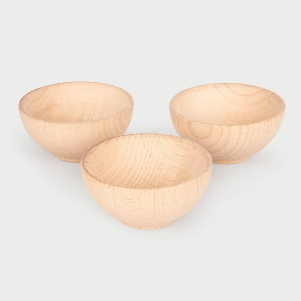 Coupelles en bois massif 92 mm TickiT - Récipients éducatifs et durables