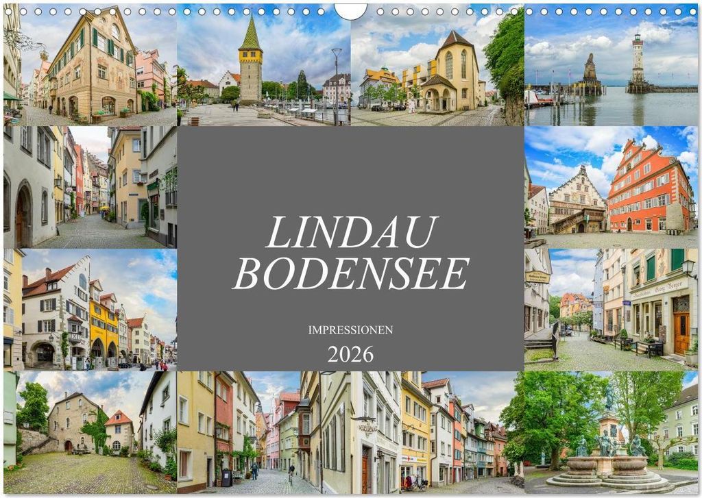 Lindau Bodensee Impressionen (Wandkalender 2026 DIN A3 quer), CALVENDO Monatskalender