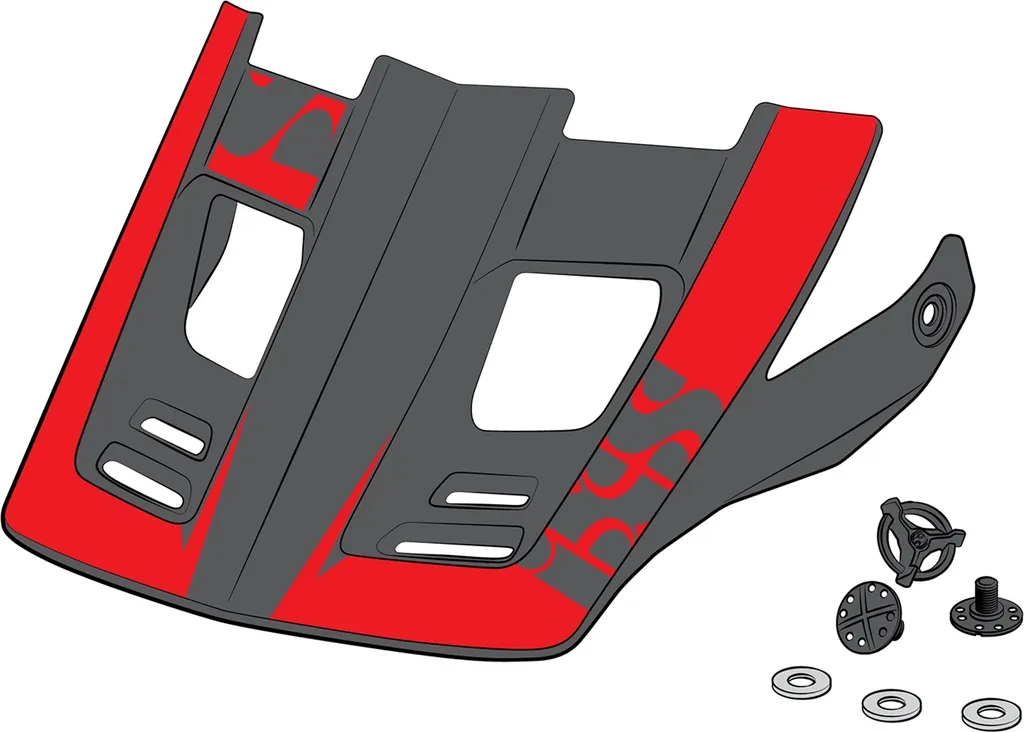 Visière iXS Xact Evo XS Rouge pour Casque VTT - Remplacement et Style