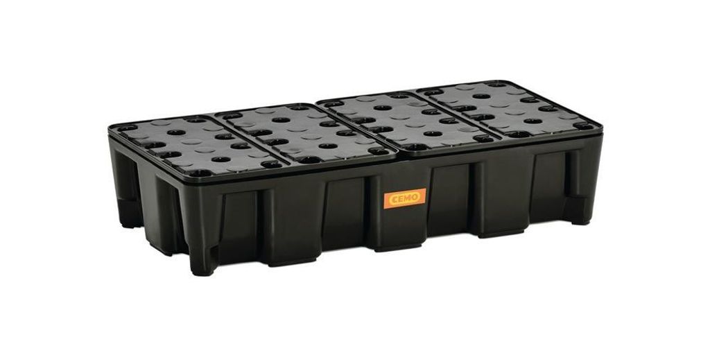 Auffangwanne 35l L800xB400xH180mm PE m.PE-Rost CEMO