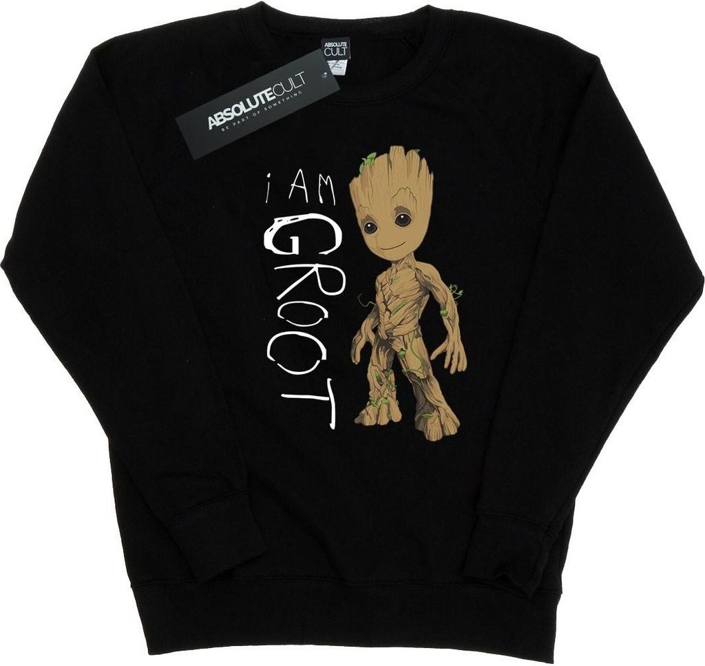 Marvel - "Guardians Of The Galaxy I Am Groot" Sweatshirt für Damen BI19659 (M) (Schwarz)