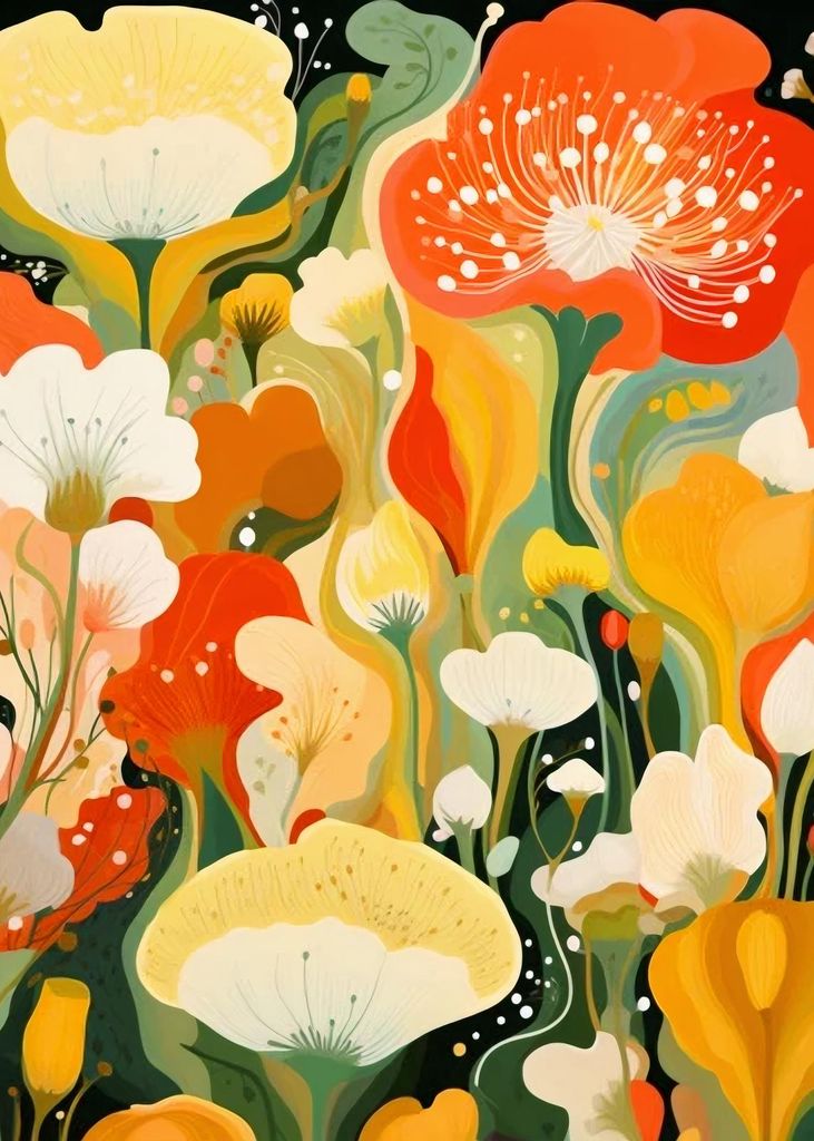 Plakat 25x35cm Blumenparadies