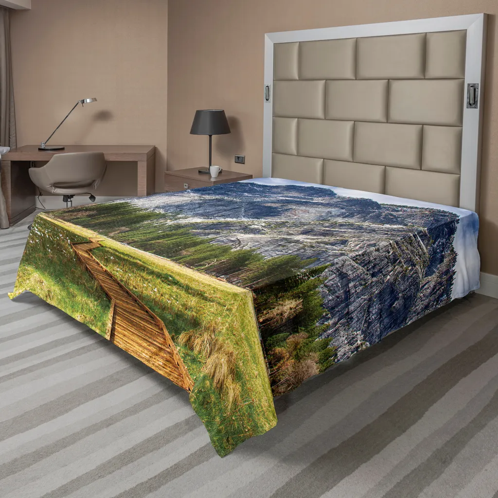 Drap plat Yosemite 260x228 cm anti-ternissement doux pour la peau