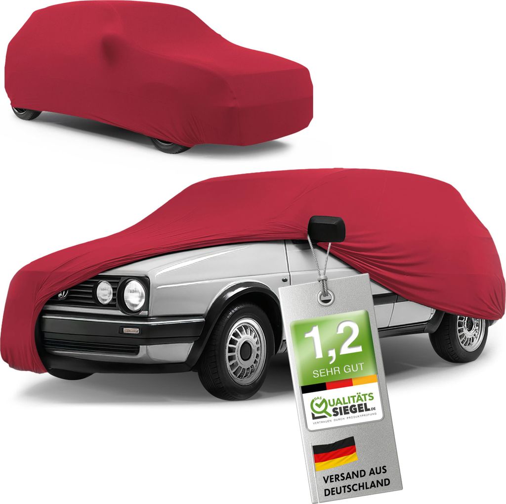WALSER Premium Abdeckung Auto Indoor Stretch Plus Qualitätssieger * - Autoplane Indoor Abdeckplane Car Cover Auto Abdeckung Stoff Autogarage Grö...