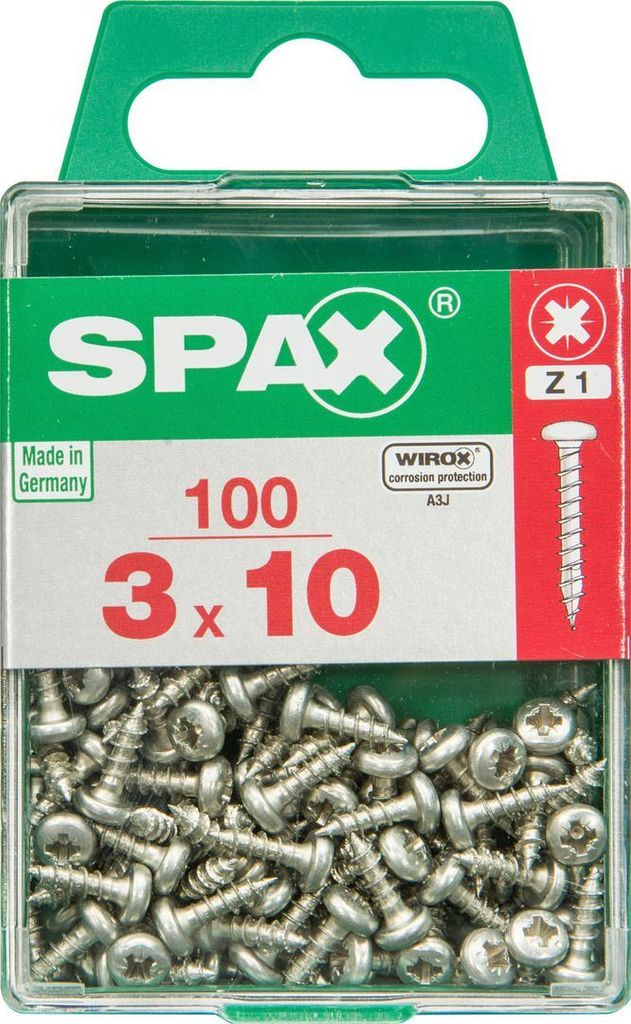Spax Universalschrauben 3.0 x 10 mm TX 10 - 100 Stk. Produktbild 