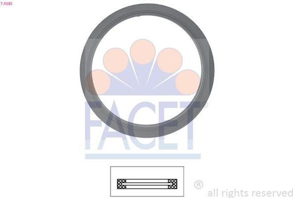 FACET Dichtung Thermostat 7.9585 für SUBARU Legacy IV Kombi (BP)