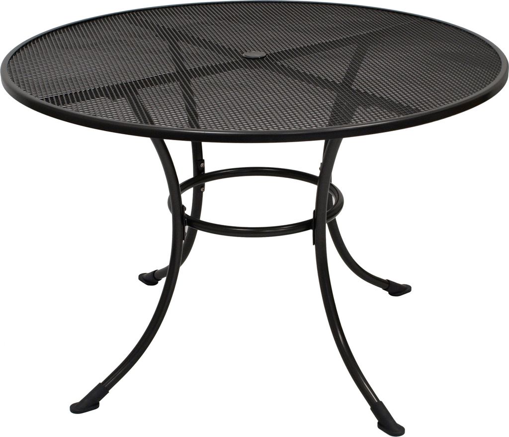 TPFGarden GARTENTISCH Roma 110cm rund mit Schirmloch aus Produktbild 