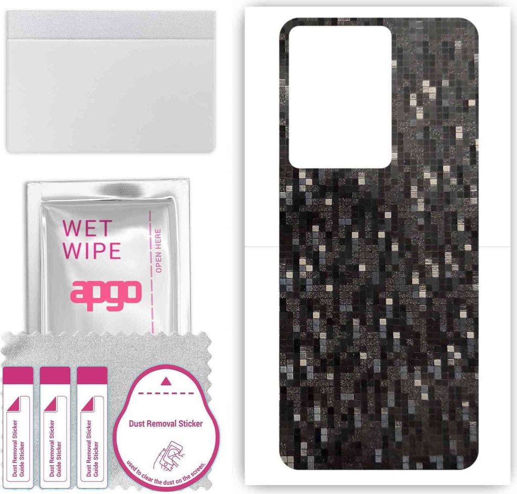 apgo Rückseite Schutzfolie, Skin, kompatibel mit Vivo S16 Pro, Hinten Displayschutzfolie aus Vinylfolie, kratzfest, einfache Montage - Carbon Blac...