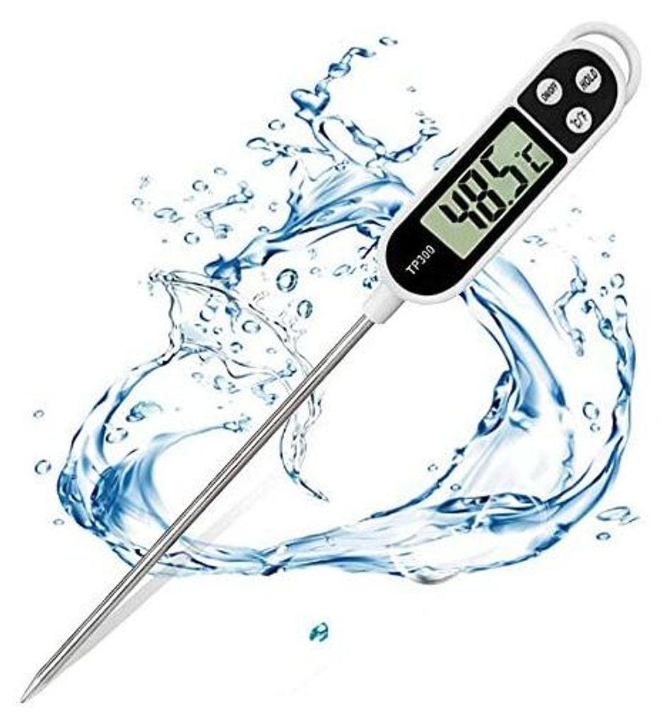 Grillthermometer Fleischthermometer thermometer Küchenthermometer Bratenthermometer Kochthermometer mit 3s Sofortiges Auslesen LCD Bildschirm und