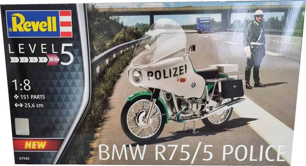 Maquette de Collection Moto BMW R75/5 Police Revell pour Passionnés 1:8