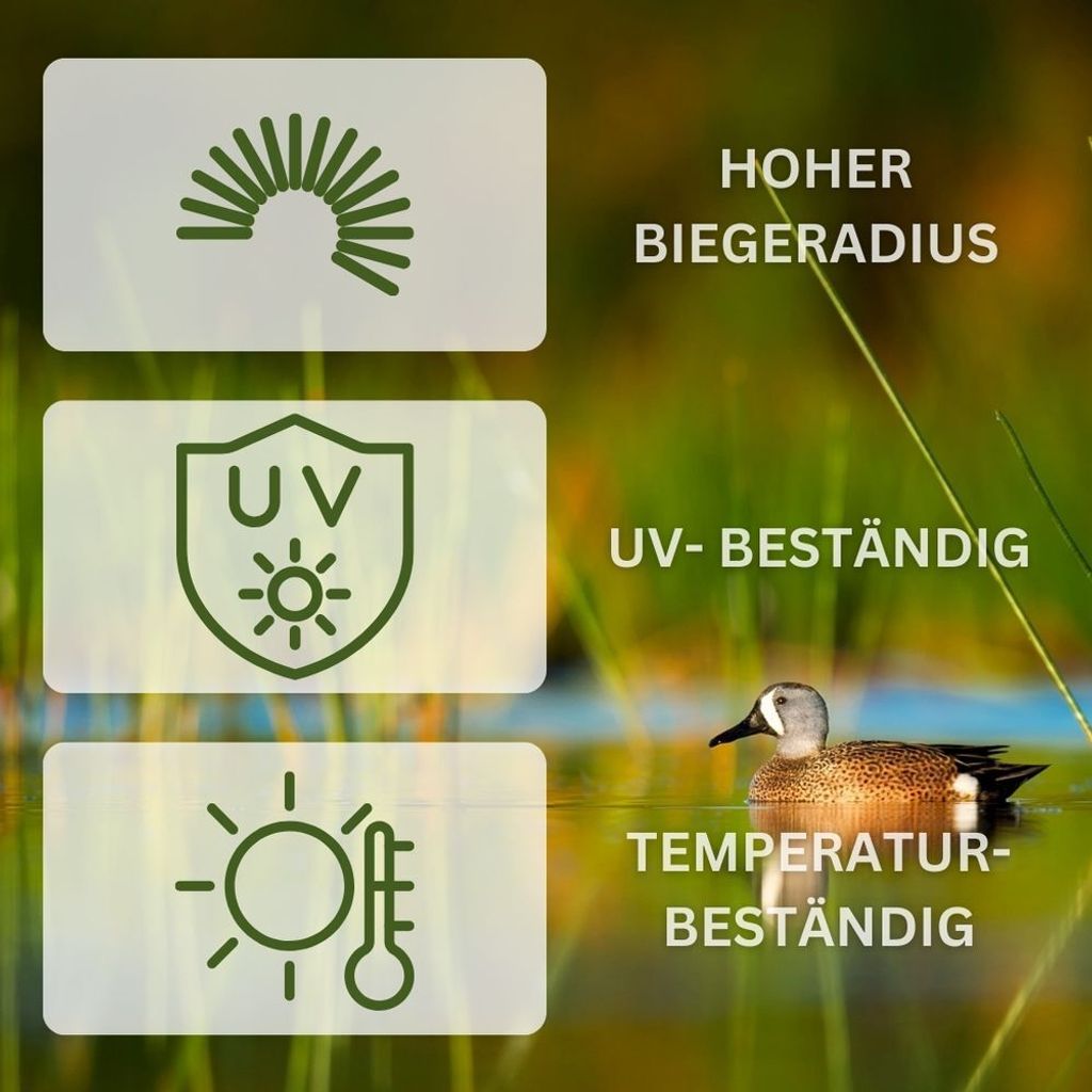 Teichschlauch Meterware 19 mm 3/4' schwarz Spiralschlauch