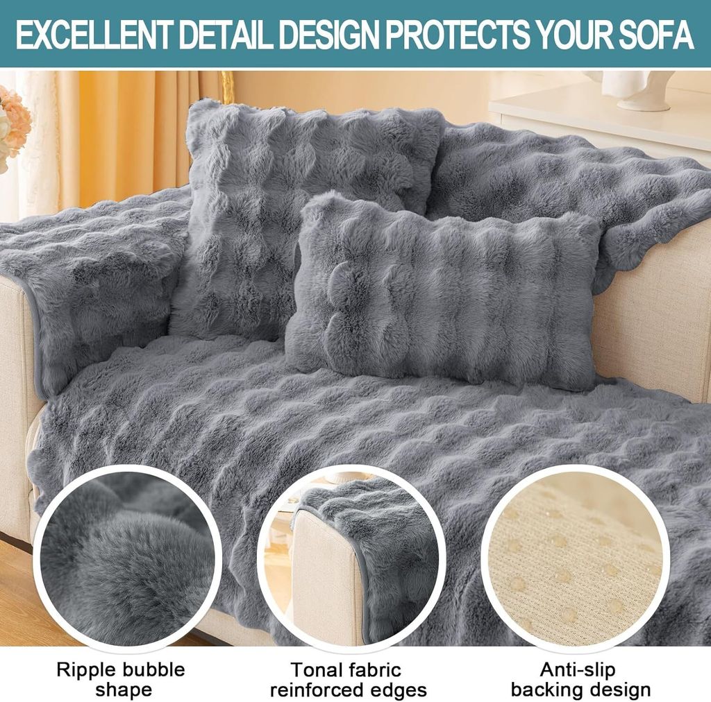 Kaninchen Plüsch Sofabezug L Form 1/2/3/4 Sitzer Sofa Produktbild 2