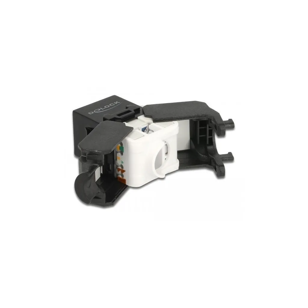 DELOCK Keystone RJ45 Cat6a Buchse 8P/8C schwarz ungeschirmt - 2