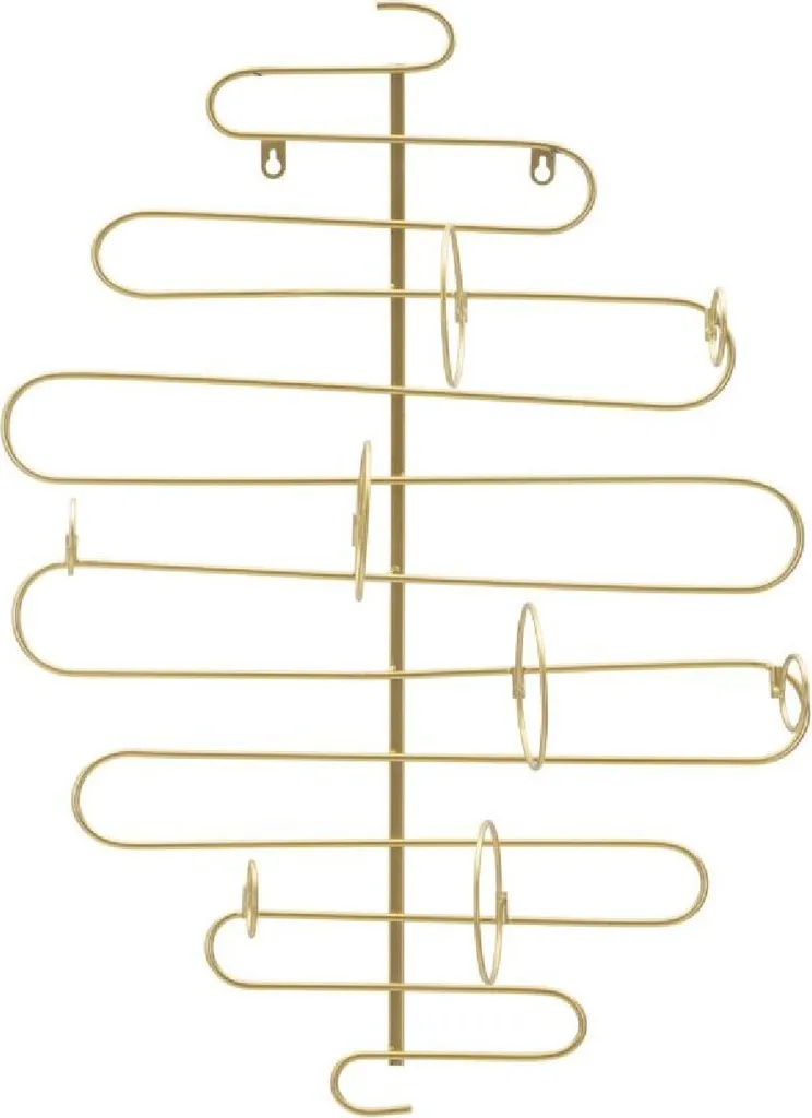 Idea Regalo Portabottiglie Parete Mauro Ferretti Alid Oro 72cm