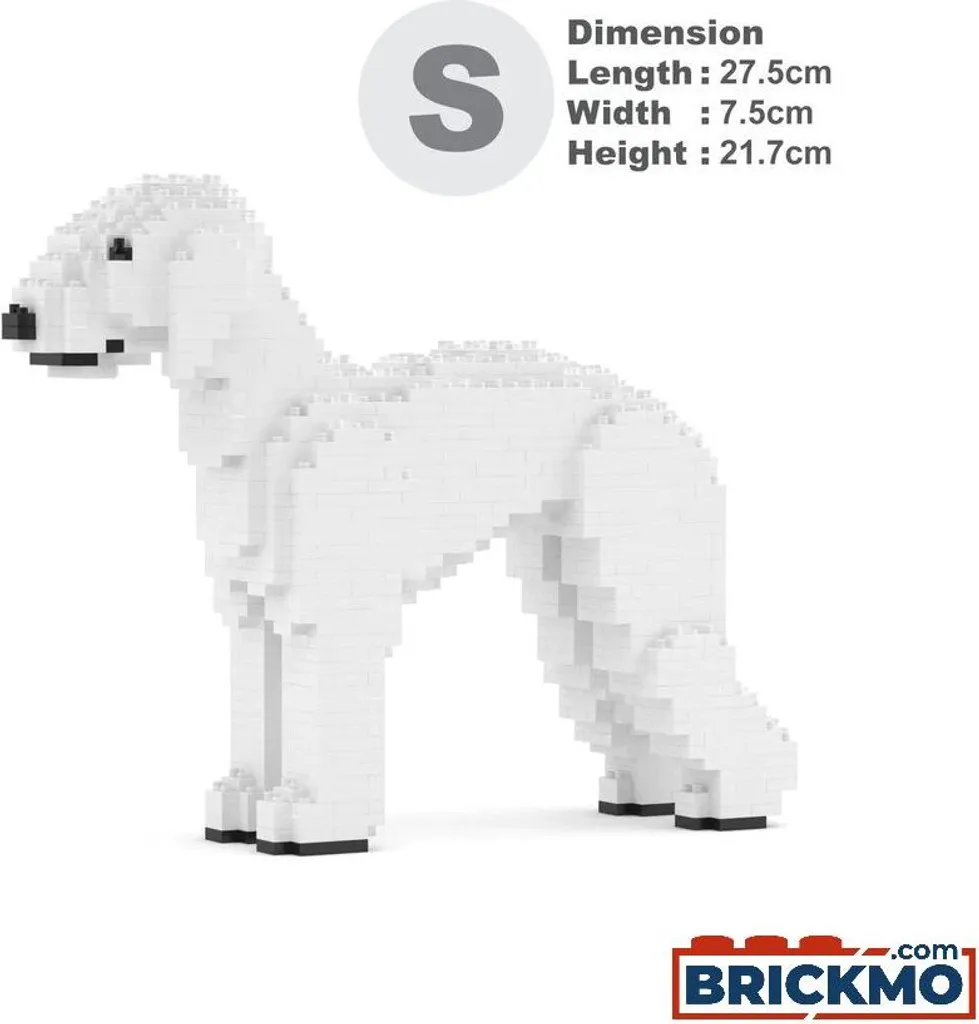 JEKCA Bricks Bedlington Terrier 01 ST19PT80 Sculpture Chien à Monter