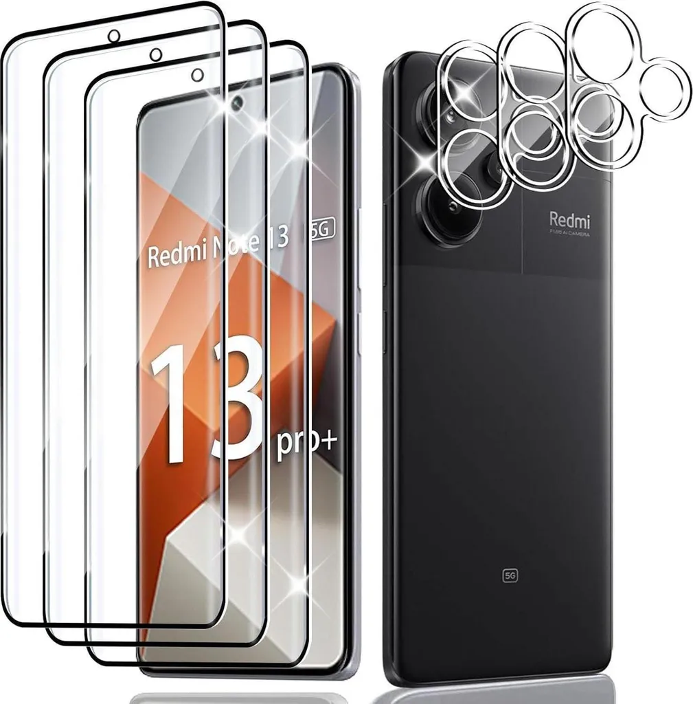 Pellicola protettiva Xiaomi Redmi Note 13 Pro Plus 5G vetro blindato 6pcs Antigraffio 9H HD