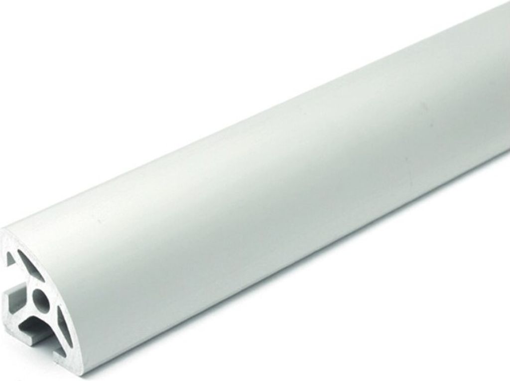 Länge 190mm - Design-Aluminiumprofil 20x20L R20 (Radius R20-90°) I-Typ Nut 5 (leicht), silber eloxiert. Aluminium Profil 20x20 Alu Profile 20 x 20