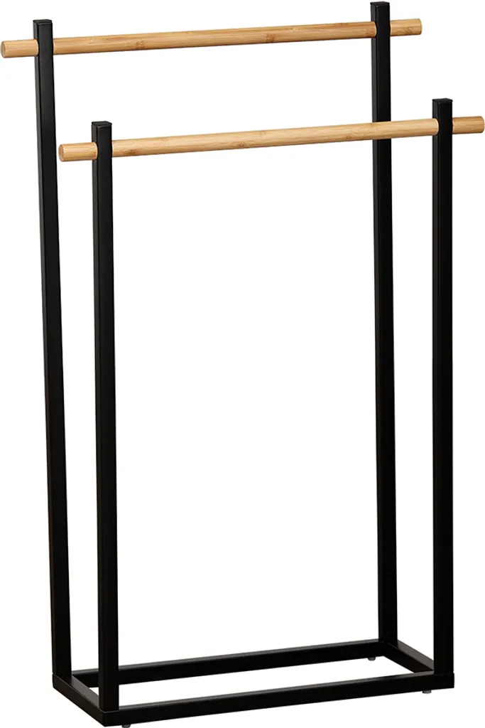 Lamento Porte-serviettes Bas Noir Mat en Acier Inoxydable Robuste