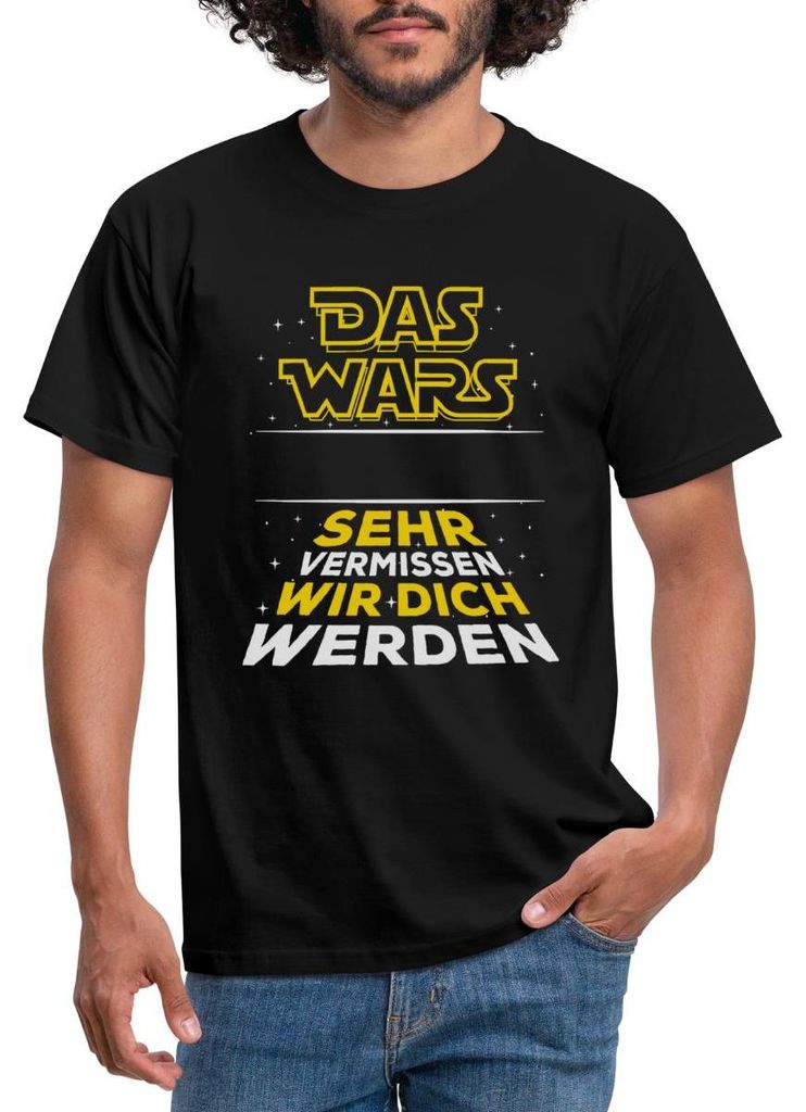 Spreadshirt Das Wars | Sehr Vermissen Wir Dich Werden | Kollegen Männer T-Shirt, XL, Schwarz