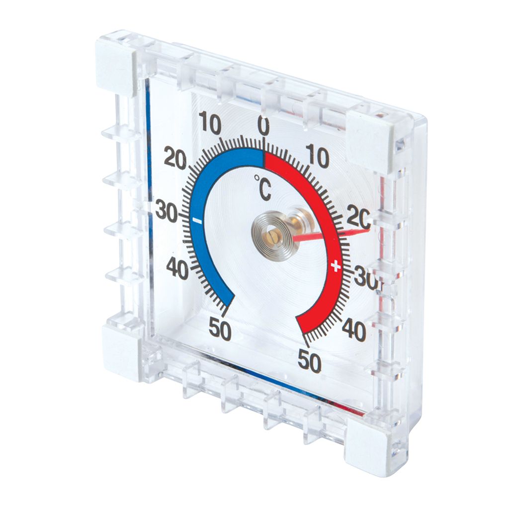 A clear, studio shot of a thermometer against a white background.