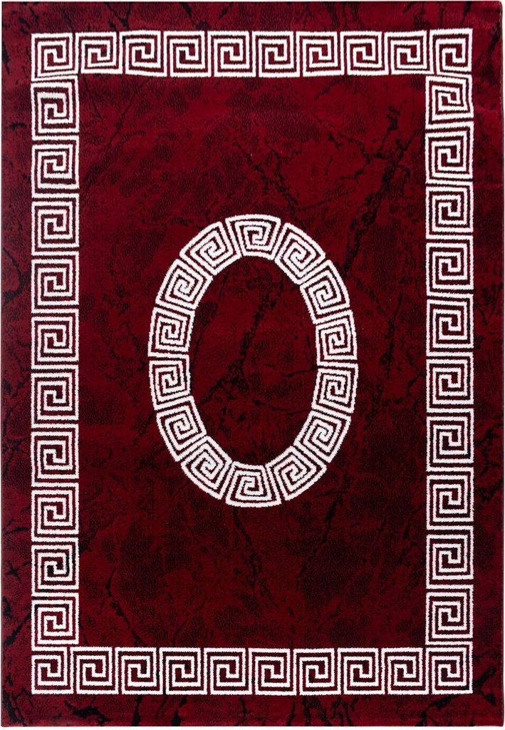 Kurzflor Teppich Pago rechteckig, Farbe: Rot, Größe:120x170 cm