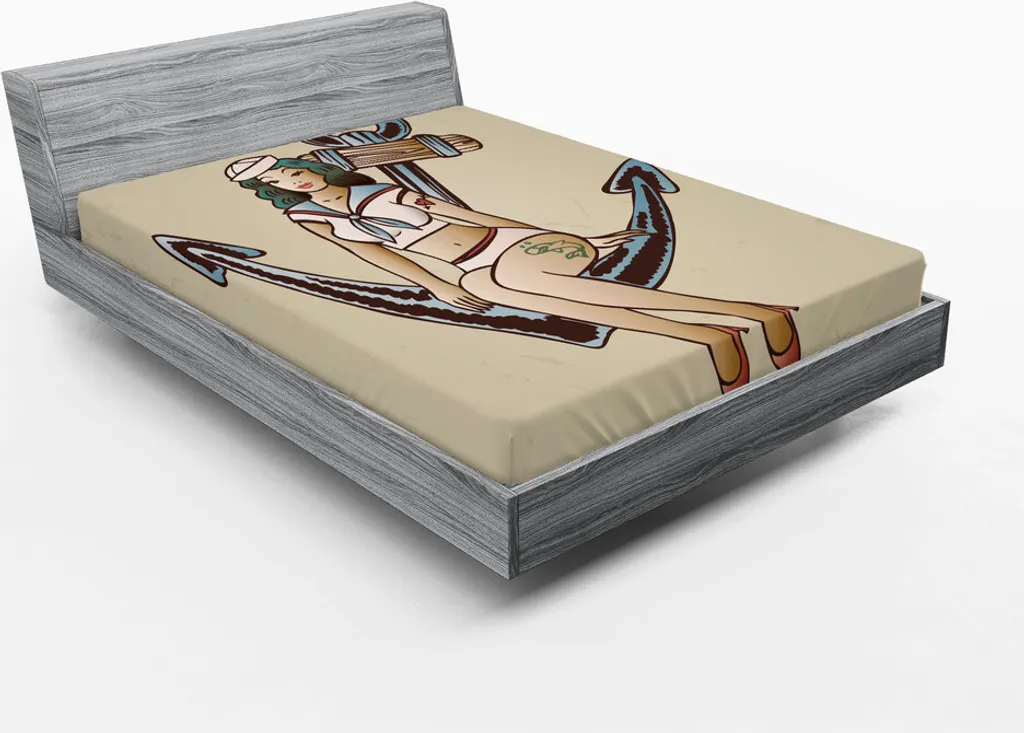 Offerta Lenzuolo ABAKUHAUS 180x200 Pin Up Vintage Marinaio Tattoo