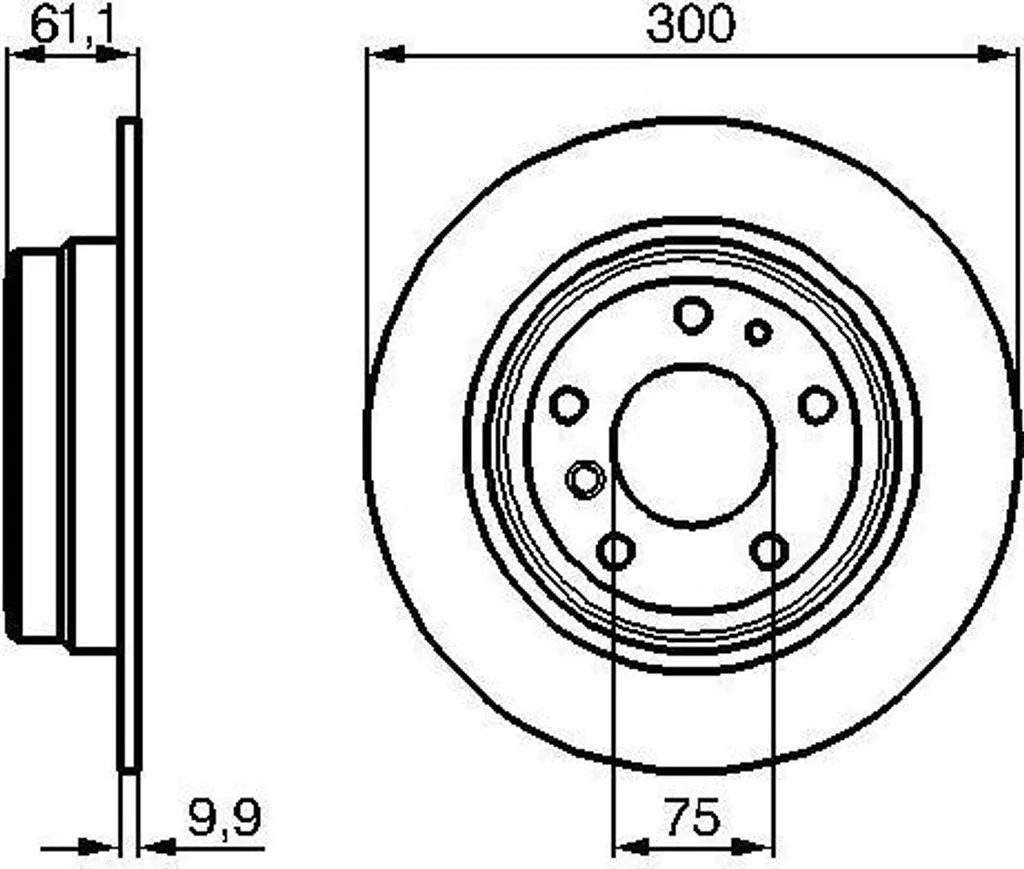 Disque de frein BOSCH 0 986 478 321 pour Série 5 E34 - Qualité d'origine