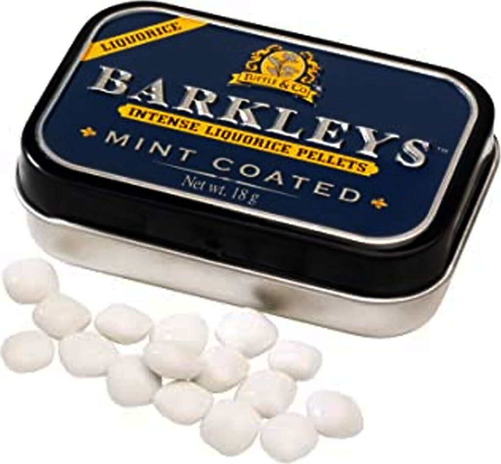 Produktnbild Barkleys Liquorice Mint Coated Pastillen mit Pfefferminz Lakritz 18g