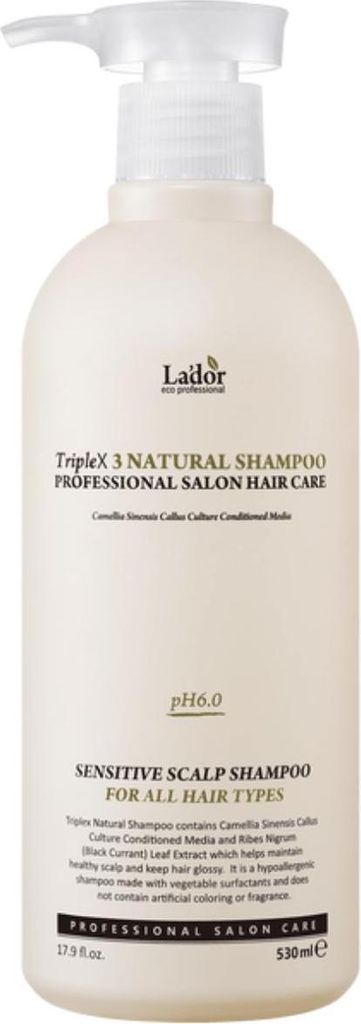 LADOR - Triplex3 Naturshampoo, 530ml